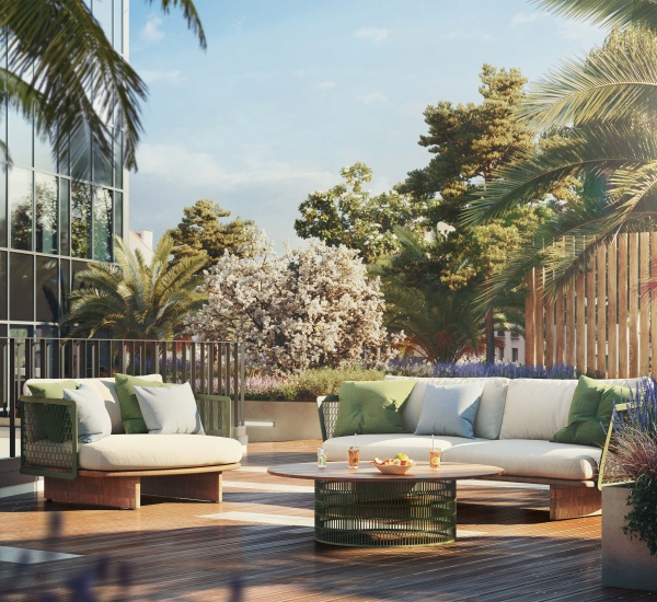 Images 3D d'un immeuble de bureau à Paris LA DEFENSE