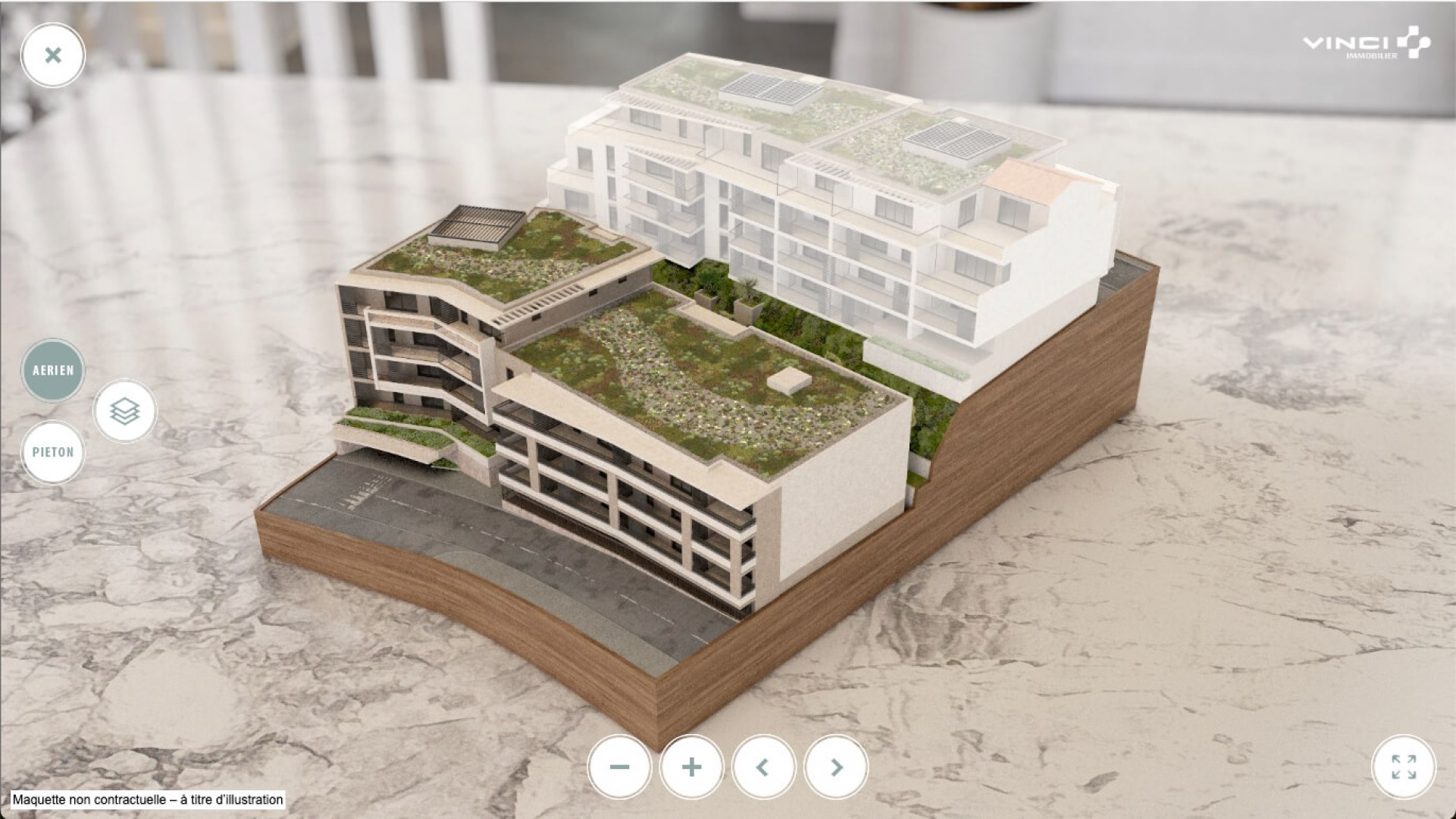 Maquette 3D programme immobilier neuf au Cap d'Ail