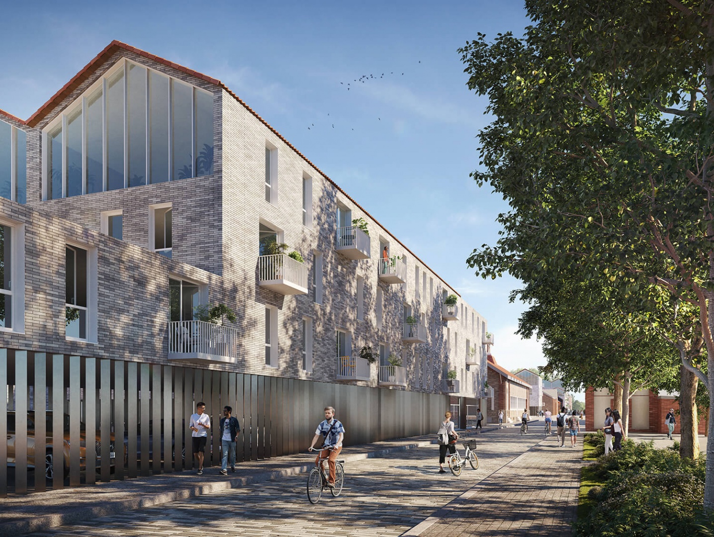 Perspectives 3D projet tertiaire et commerces Tertiaire 