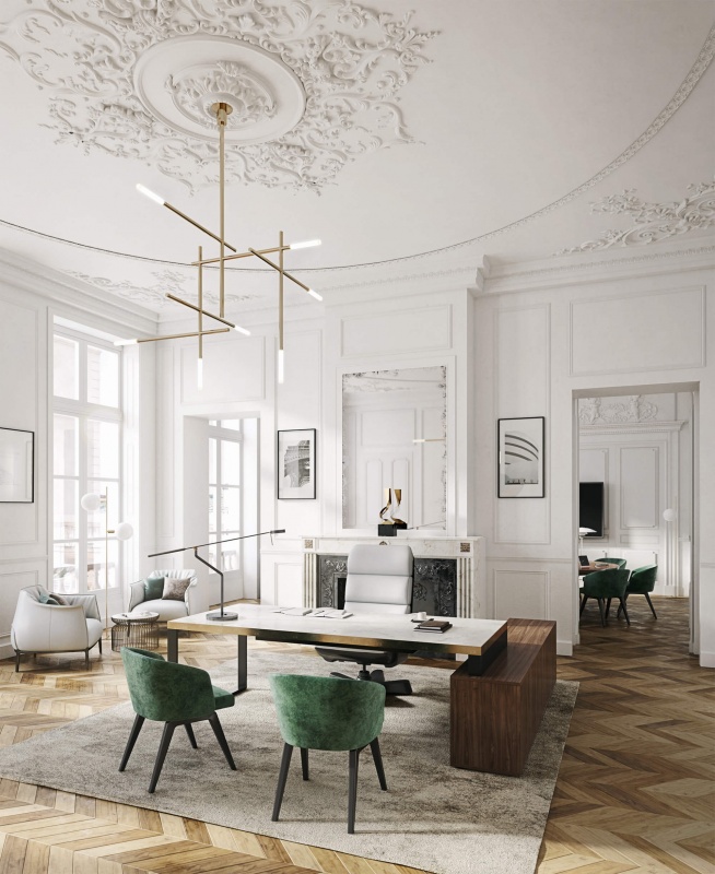 Perspectives 3D immeuble Haussmanien Paris