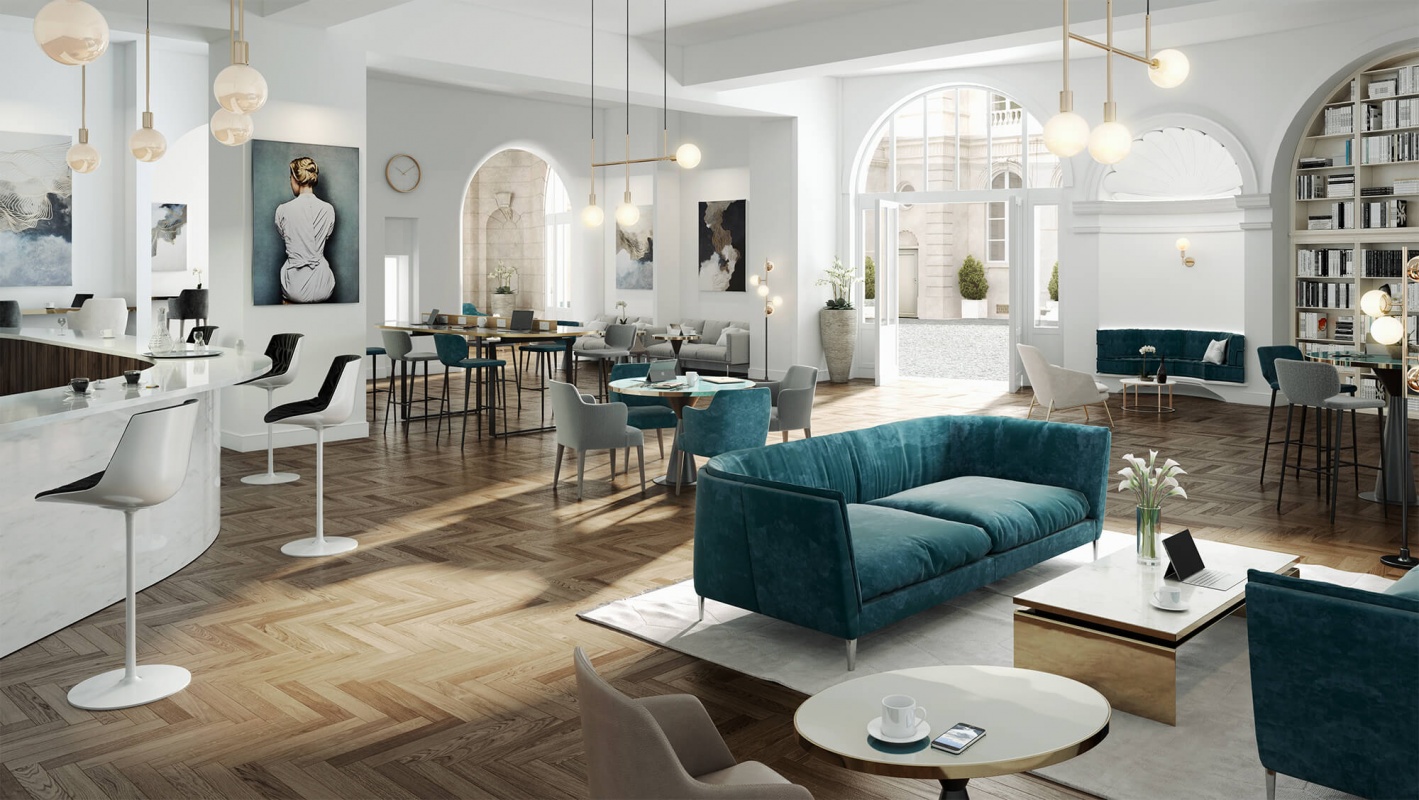 Perspectives 3D immeuble Haussmanien Paris